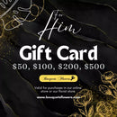 Gift cards for him, redeem them for premium products from our luxurious store and give the gift of choice, our gift cards have values of: $50,oo USD $100,oo USD $200,00 USD $500,00 USD