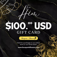 Gift cards for him, redeem them for premium products from our luxurious store and give the gift of choice, our gift cards have values of: $100,oo USD