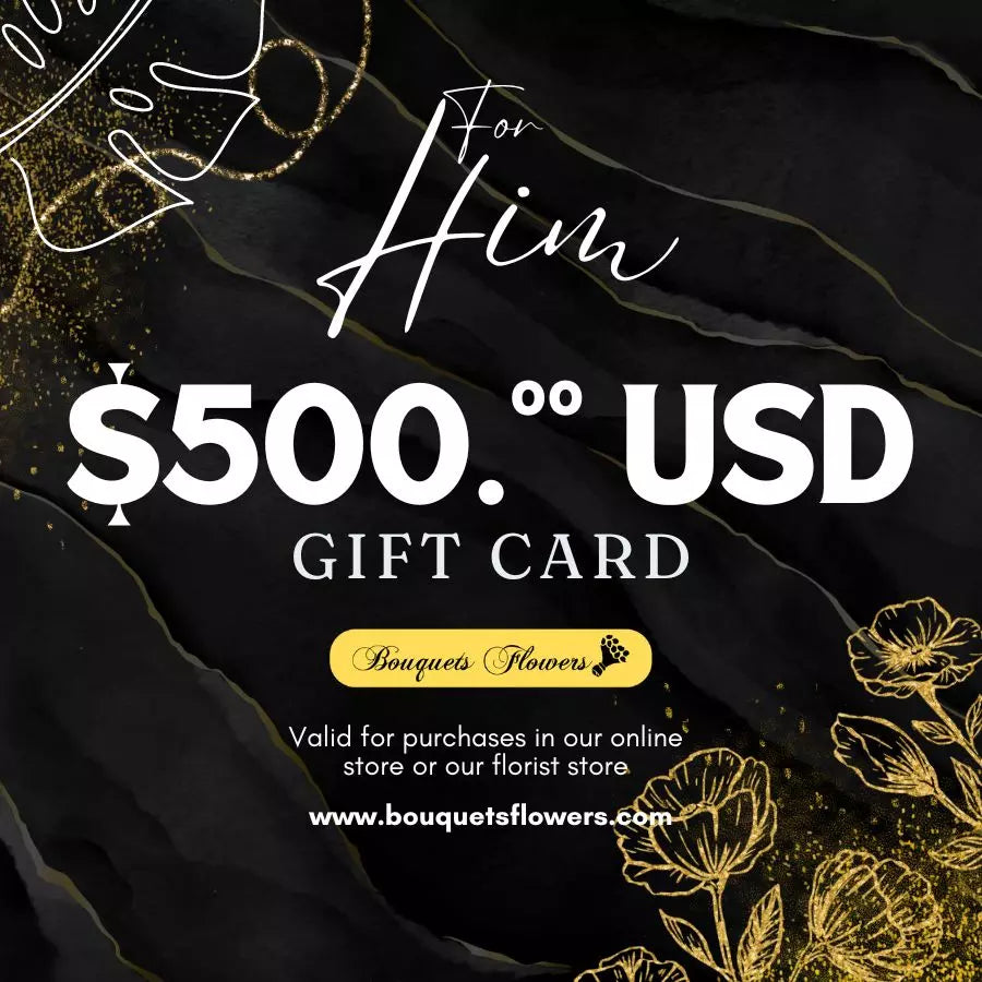 Gift cards for him, redeem them for premium products from our luxurious store and give the gift of choice, our gift cards have values of: $500,oo USD