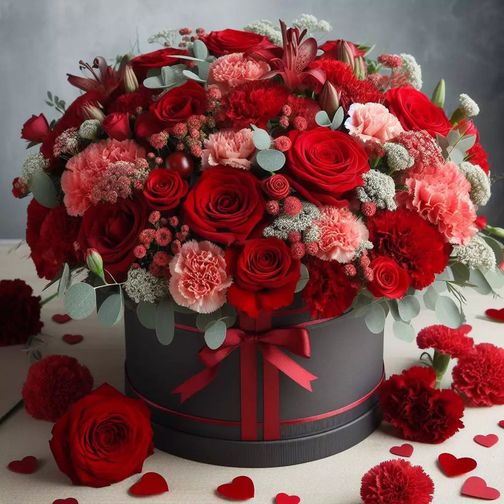 Luxury Anniversary Roses, bouquets flowers Miami, delivery flowers in Coral Gables, Order now and make their special day even more memorable!