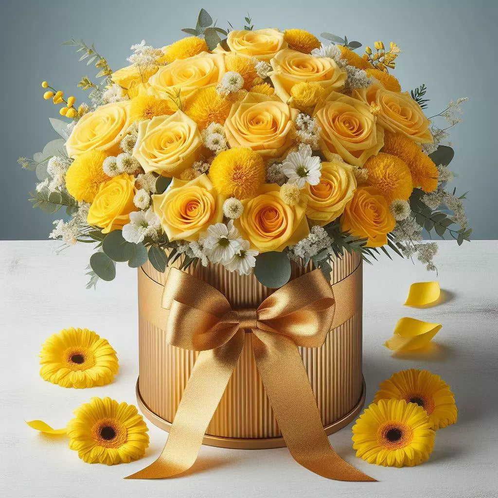 Yellow Roses Friendship, we are bouquets flowers miami, delivery roses in Coral Gables and Miami, Perfect for any occasion, these flowers will warm their hearts and brighten their day!