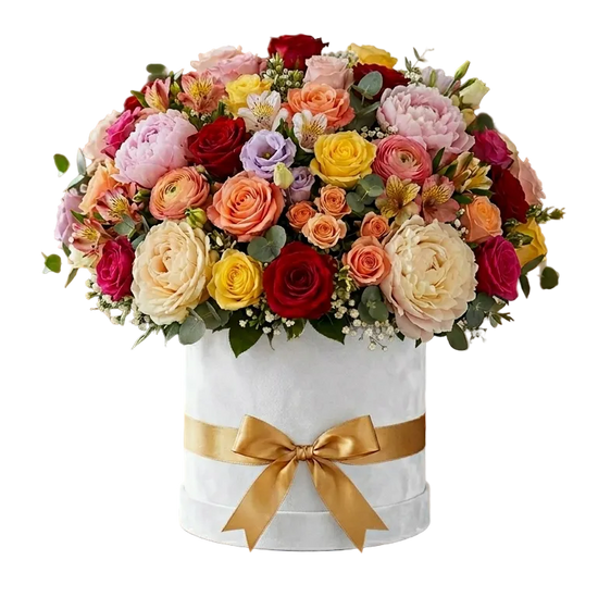 Congratulations Mixed Flowers Elegant Gift Box