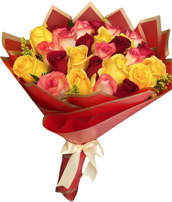 24 Rosas Rojas en Buchón🌹