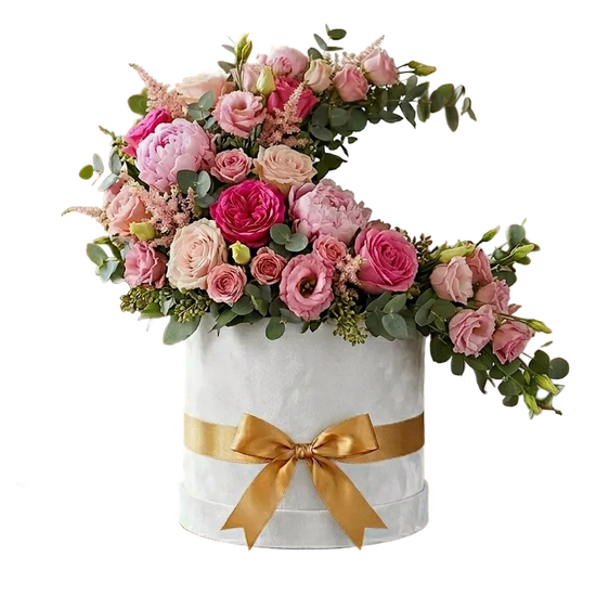 Congratulations Pink Flowers Elegant Celebration Box