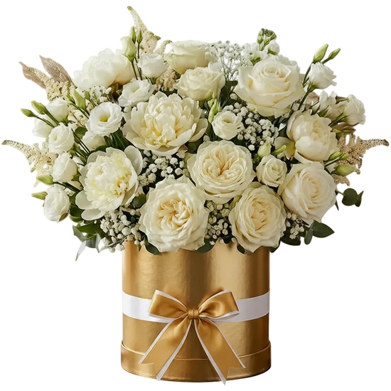 Congratulations White Flowers Luxury Elegant Box
