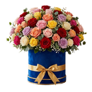 Luxury box mixed color roses perfect for congratulations and celebrations