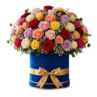 Luxury box mixed color roses perfect for congratulations and celebrations