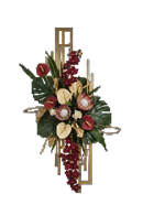 Obra Floral Magistral - Diseño Artístico Premium con Estructura Dorada