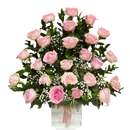 Elegant pink Mother’s Day flowers arrangement with pastel blooms in a luxury flower box in Miami