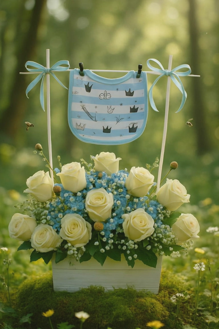 Flores para Bebé Recién Nacido Miami - Arreglo Floral Nacimiento Entrega Mismo Día Doral