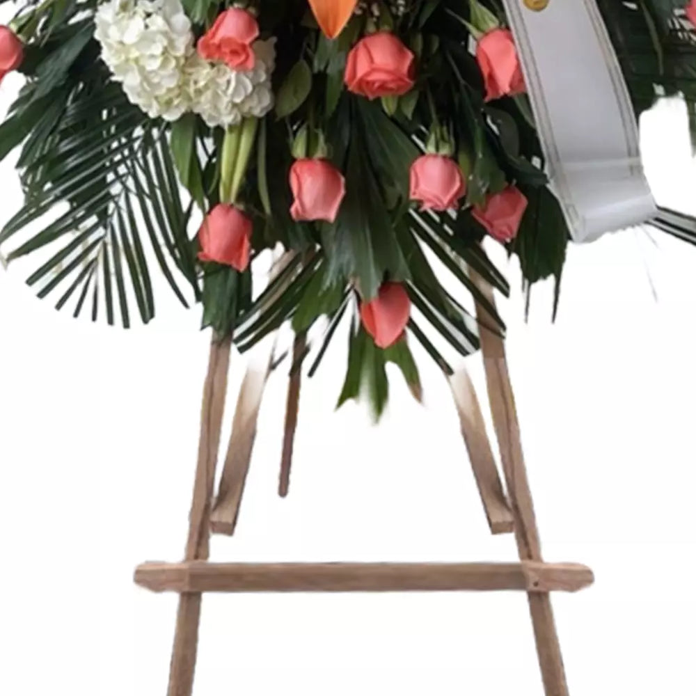 
                  
                    Tranquility Funeral Wreath, Sympathy And Condolences in Miami, is a beautiful tribute to honor your loved one, adorned with delicate white and pink flowers, sympathy and condolences, sympathy arrangements, sympathy flowers
                  
                
