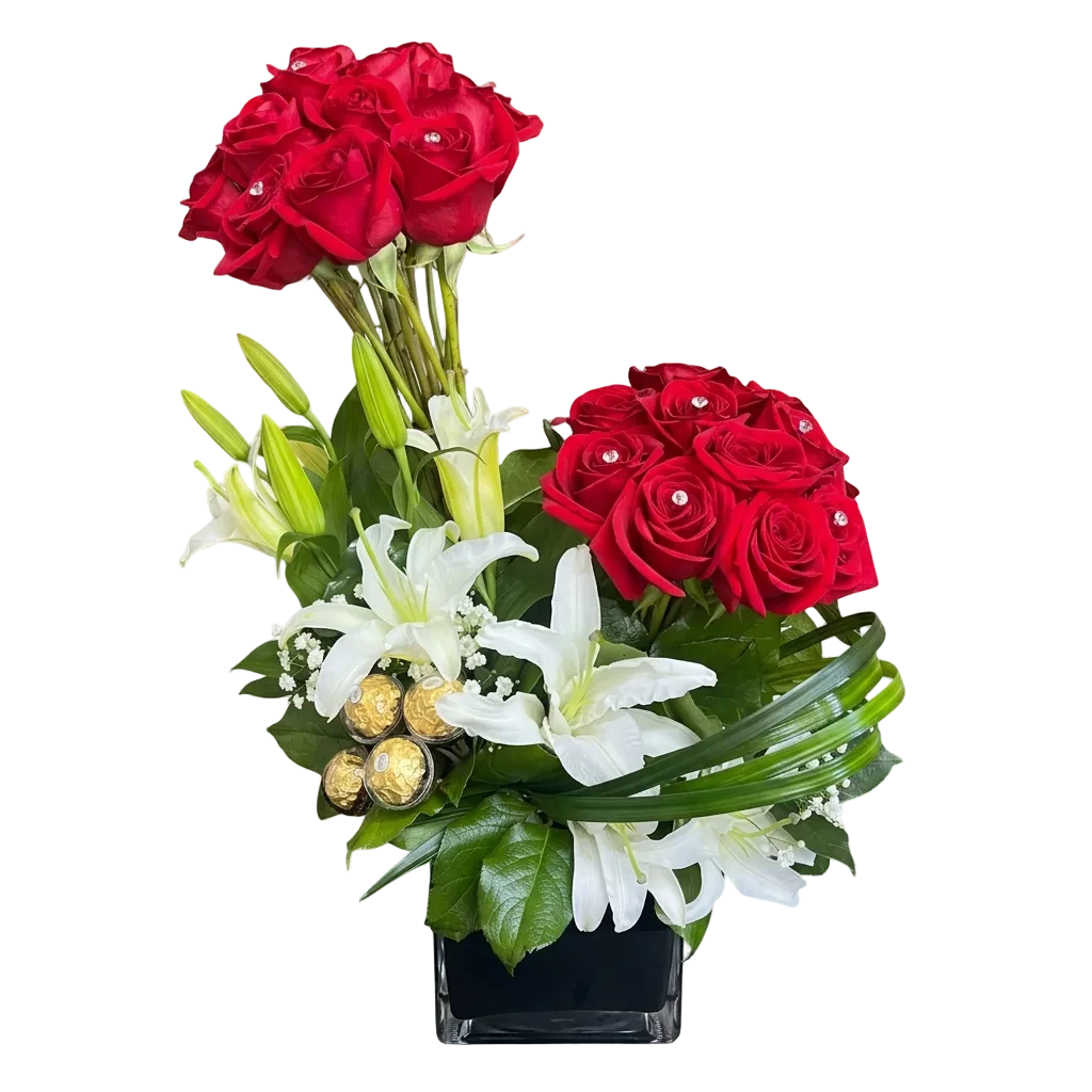 Rosas Rojas en gran elegante presentación